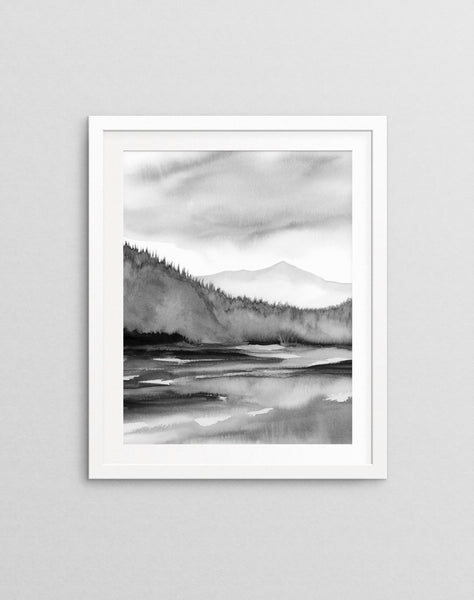 Mountain Lake View - Art Print