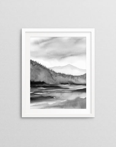 Mountain Lake View - Art Print