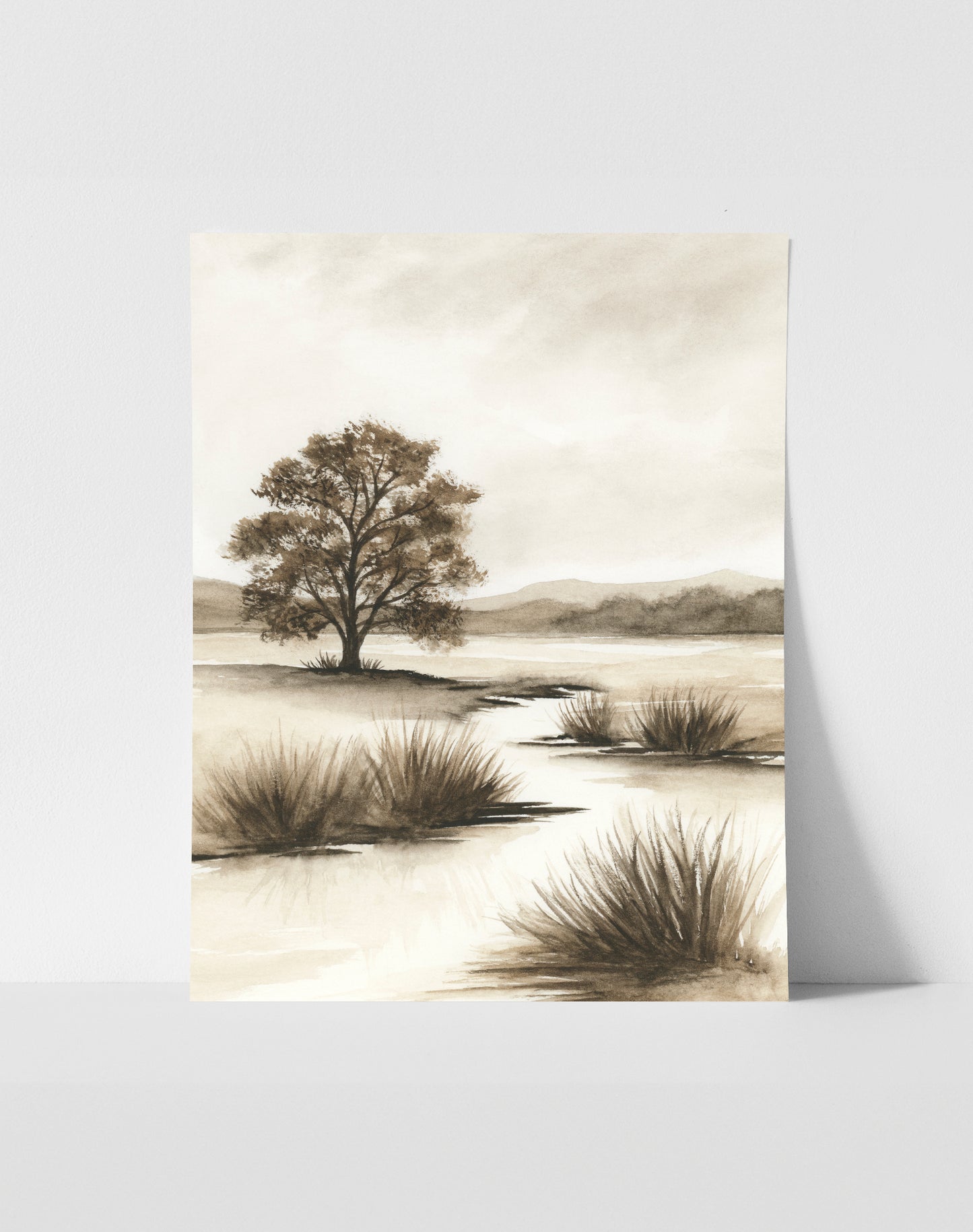 Sepia Shadows I - Art Print