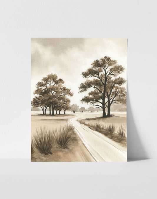 Sepia Shadows IX - Art Print