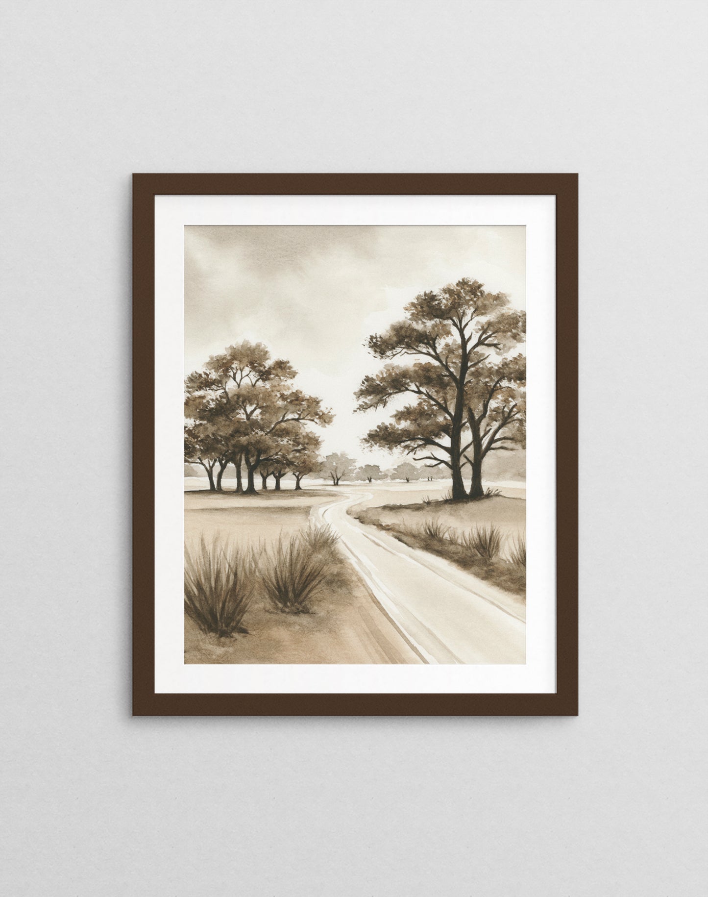 Sepia Shadows IX - Art Print