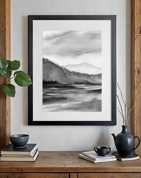 Mountain Lake View - Art Print