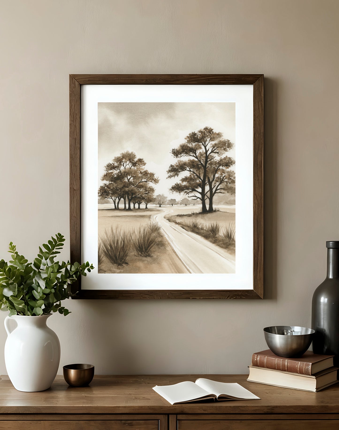 Sepia Shadows IX - Art Print