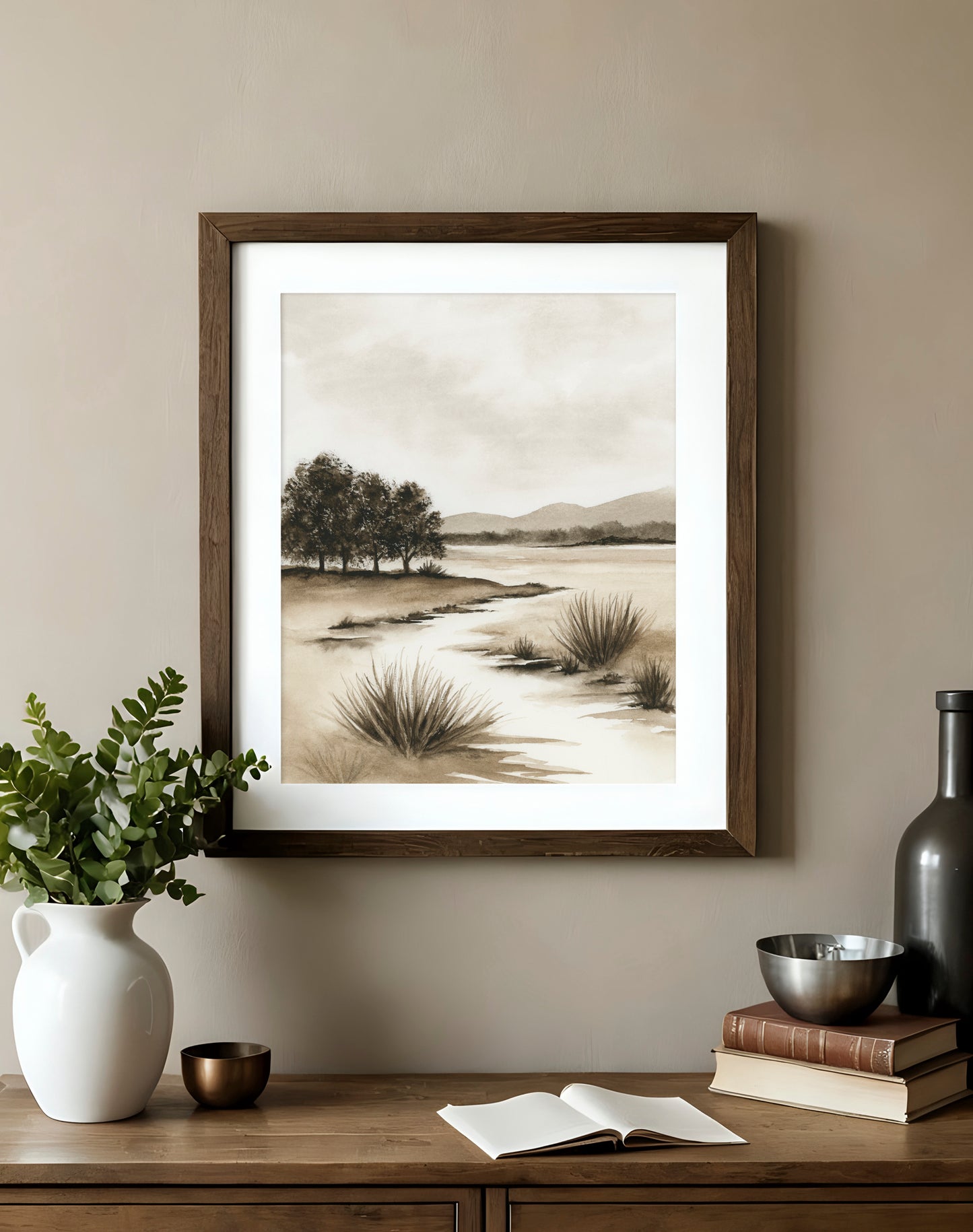 Sepia Shadows III - Art Print