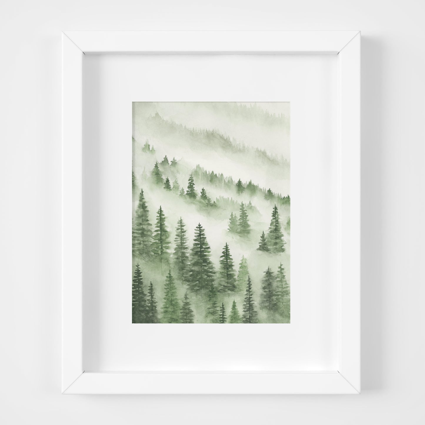 Green Trees Above The Fog I - Original Art