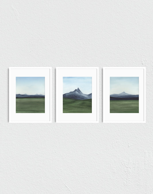 Sisters, Jefferson & Three Fingered Jack - Art Prints Set of Three